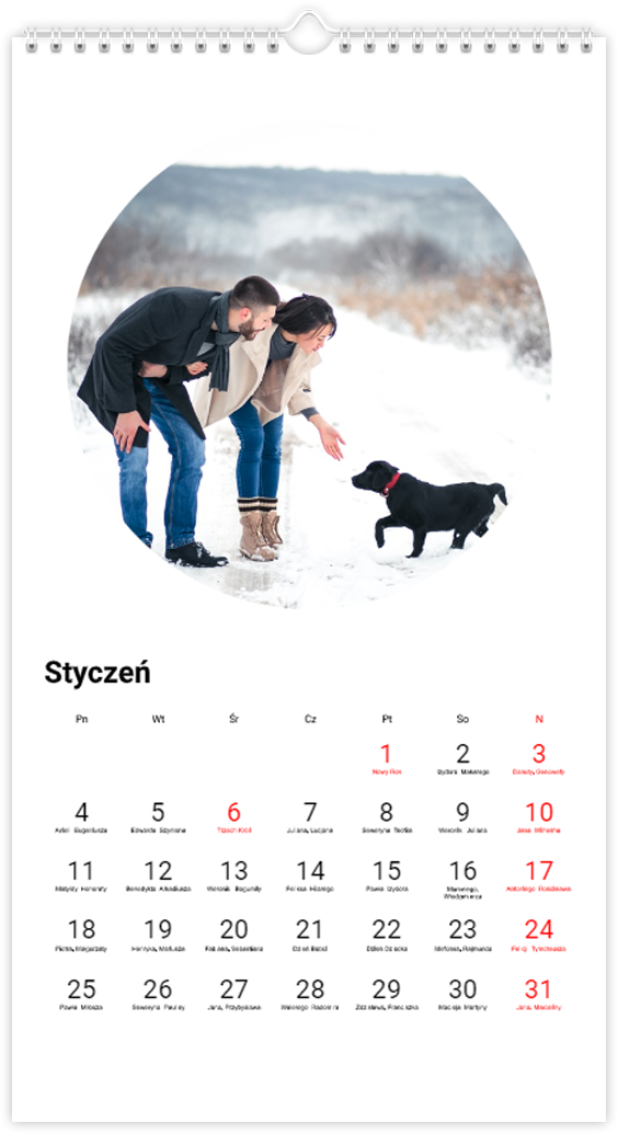 Okrągły rok biały